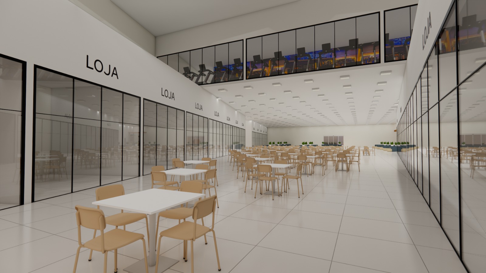 Vista Panorâmica Praça de Alimentação Holly Center